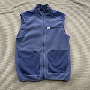 Figs Vest Women Medium Blue Polyester Medical Hospital Nursing Pockets.